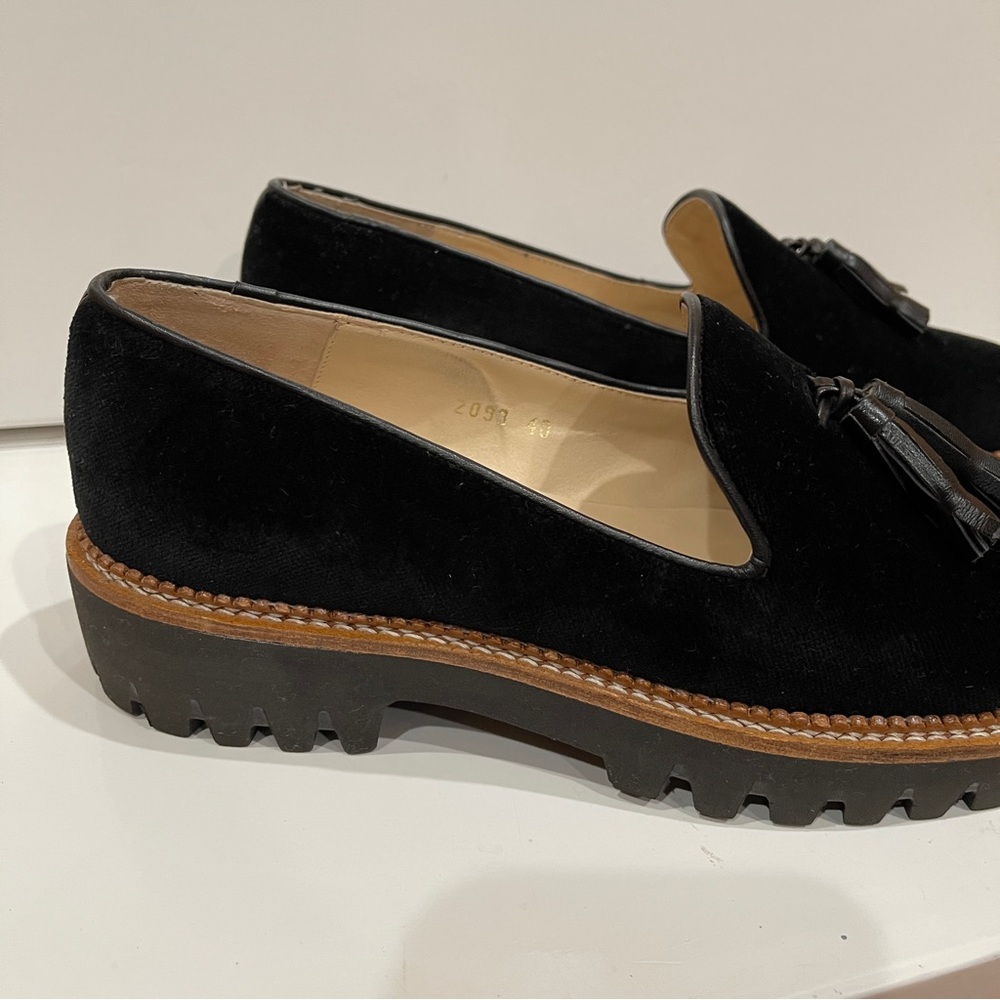 Jon Josef Anthropologie Womens Gogo Lug Sole Loafers Size US 10 EUR 40 Black - Picture 15 of 16